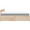 vidaXL Bed with Drawers and Mattress 180x200 cm Super King Solid Wood Pine