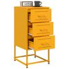 vidaXL Bedside Cabinet Mustard Yellow 36x39x78 cm Steel