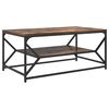 vidaXL Coffee Table Smoked Oak 90 x 50 x 40 cm