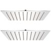 vidaXL Rain Shower Head 2 pcs Stainless Steel 20x20 cm