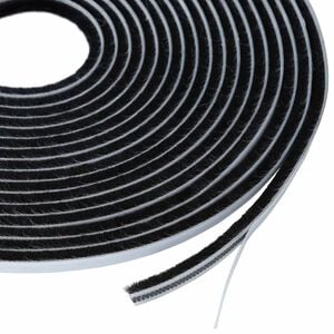 vidaXL Self-Adhesive Door Brush Seal 5 m PP Black