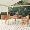 vidaXL 4 Piece Garden Dining Set Solid Wood Teak