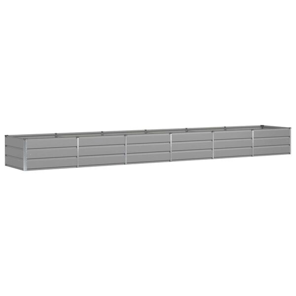 vidaXL Planter Light Grey 480 x 80 x 45 cm Steel