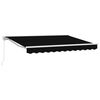 vidaXL Manual Retractable Awning Black 3.5 x 2.5 m
