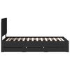 vidaXL Bed Frame with Drawer Black 90 x 200 cm Engineer Wood