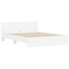 vidaXL Bed Frame with LED without Mattress White 150x200 cm King Size
