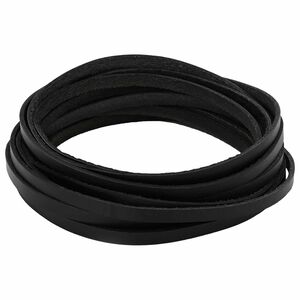 vidaXL Leather Strap Black 1000 x 0.6 cm Leather