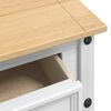 vidaXL End Table with Drawer White 115 x 46 x 73 cm Solid Pine Wood