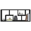 vidaXL Wall Shelf Black 36x16x90 cm Engineered Wood