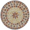vidaXL Mosaic Bistro Table Terracotta and White &Oslash;50x70 cm Ceramic