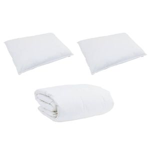 vidaXL Duvet Set with Pillow 3 pcs White Down Feather