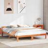 vidaXL Bed Frame without Mattress Wax Brown 160x200 cm Solid Wood Pine