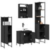 vidaXL 4 Piece Bathroom Furniture Set Black Engineered Wood