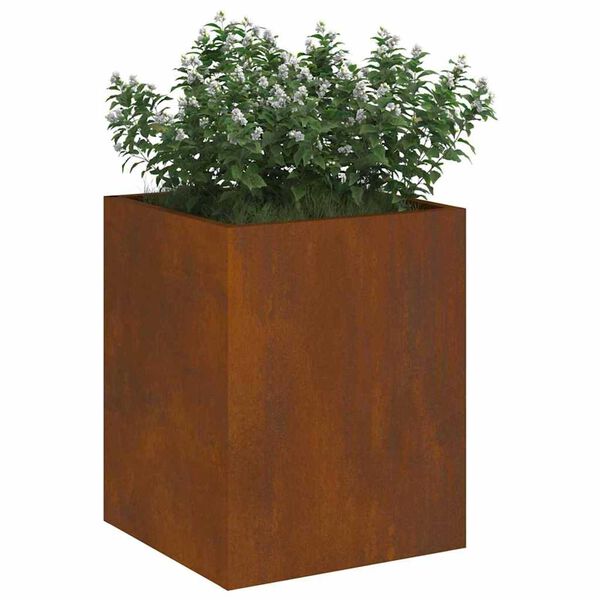 vidaXL Garden Planter Weathering Steel 32 x 32 x 40 cm