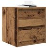 vidaXL Wall-mounted Bedside Cabinet Old Wood 38x34x40 cm
