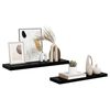 vidaXL Floating Wall Shelves 2 pcs High Gloss Black 80x23.5x3.8 cm MDF