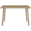 vidaXL Garden Coffee Table Rectangular Beige 60x40x37 cm Poly Rattan