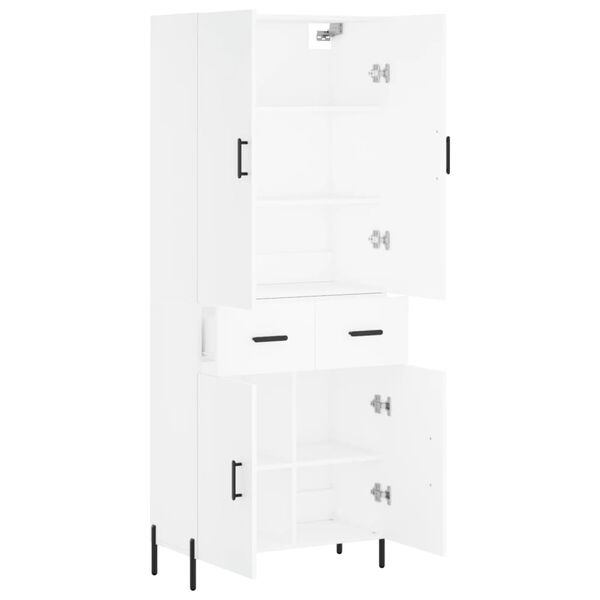 vidaXL Highboard White 69.5x34x180 cm Engineered Wood