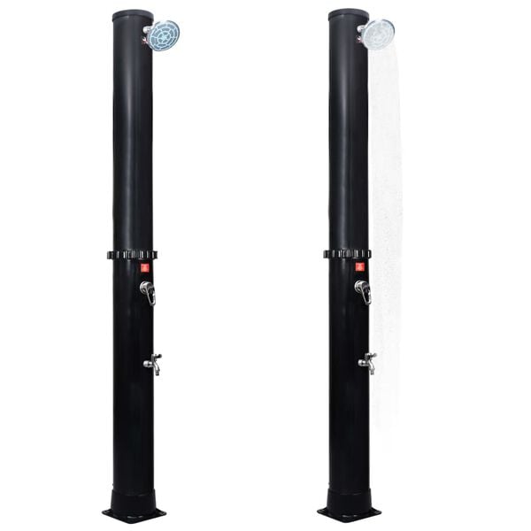 vidaXL Outdoor Solar Shower with Shower Head and Faucet 40 L