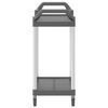 vidaXL 2-Tier Trolley Grey 81x41x92 cm Aluminium