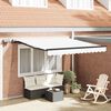vidaXL Retractable Awning Manual White 350 x 250 cm Fabric