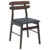 vidaXL Dining Chair 2 pcs Light Brown and Black Solid Wood