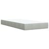 vidaXL Box Spring Bed with Mattress Light Grey 90x200 cm Velvet