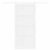 vidaXL Sliding Door ORKDAL White 93 x 202 cm Solid Pine Wood