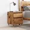 vidaXL Bedside Cabinet Old Wood 40x35x50 cm Engineered Wood