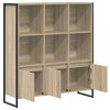vidaXL Book Cabinet 2 pcs Sonoma 99.5 x 30 x 108 cm Engineered Wood