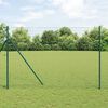 vidaXL Fence with Posts Green 1.5 x 10 m Steel