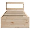 vidaXL Bed Frame with Headboard 90x200 cm Solid Wood Pine