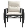 vidaXL 4 Piece Garden Sofa Set with Cushions Black Poly Rattan