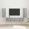 vidaXL TV Wall Cabinet Set 4 pcs Grey Sonoma Engineered Wood