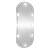 vidaXL Wall Mirror with LED Lights 25x60 cm Glass Oval