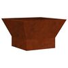 vidaXL Fire Bowl Rusty 60 x 60 x 35 cm Weathering Steel