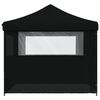 vidaXL Party Tent Folding Black 292 x 292 x 315 cm Oxford Fabric