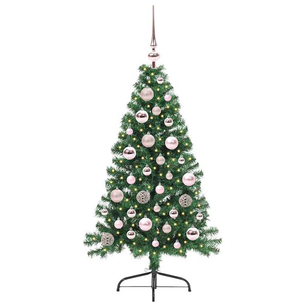 vidaXL Artificial Pre-lit Christmas Tree Green 120 cm PVC
