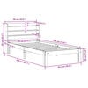 vidaXL Bed Frame with Headboard without Mattress White 75x190 cm Small Single