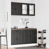 vidaXL 4 Piece Kitchen Cabinet Set Porto Black Engineered Wood