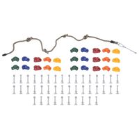 vidaXL Climbing Stones with Rope 25 pcs Multicolour