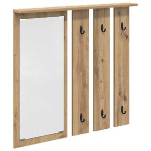 vidaXL Wall-Mounted Coat Rack Wall-Mounted Artisan oak 84 x 10 x 80 cm