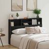 vidaXL Headboard Cabinet Black Oak 160 x 19 x 103.5 cm Engineered Wood