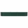 vidaXL Garden Raised Bed Green 320 x 80 x 44 cm Steel