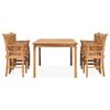 vidaXL 7 Piece Garden Dining Set Solid Teak Wood
