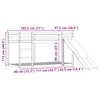 vidaXL Bunk Bed without Mattress with Slide and Curtains Blue 90x190 cm Single