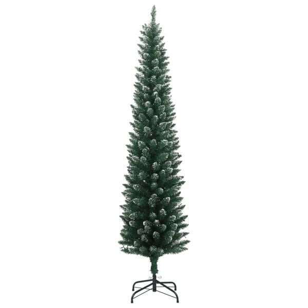 vidaXL Artificial Slim Christmas Tree 150 LEDs 150 cm