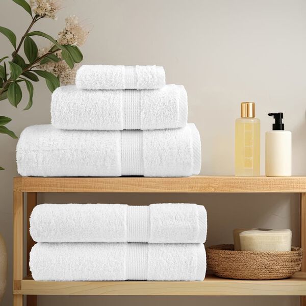 vidaXL Premium Towels "SOLUND" 50 pcs White 100x200 cm 600 gsm