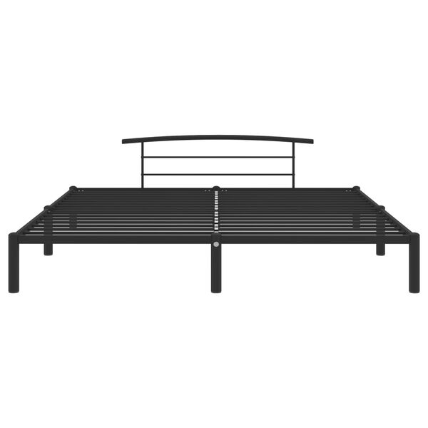 vidaXL Bed Frame without Mattress Black Metal 200x200 cm