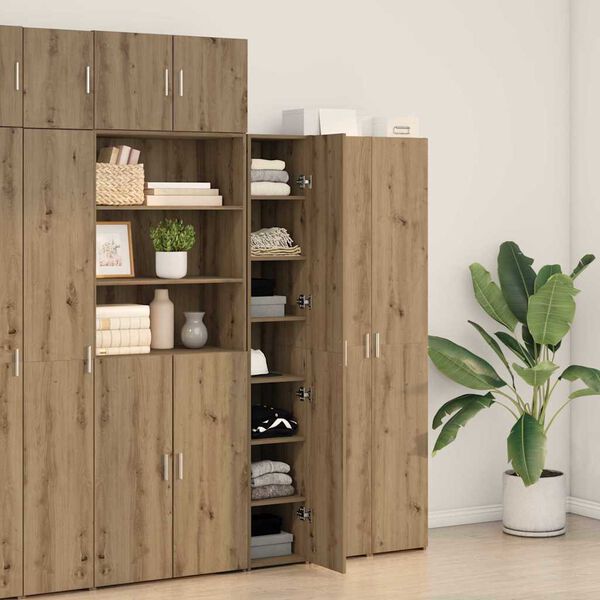 vidaXL Highboard 2 pcs Artisan Oak 30 x 42.5 x 185 cm